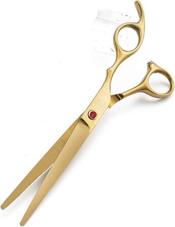 Професійний набір для стрижки собак Moontay: 4 ножиці (прямі, вигнуті вгору, вигнуті вниз, фінішна), JP Edelstahl, золото