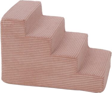 Сходинки для собак Velinda з 4 сходинками, котяча драбина, допомога у вході для домашніх тварин, матеріал: пінопласт, колір: рожевий (Cord)