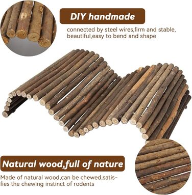 Дерев'яна кішка-міст Kathson для гри гризунів: хом'як, кролик, єнот, тхір, їжак, щур, білка та інші