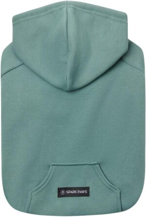 Світшот для собак Spark Paws з капюшоном, преміум-якість, м'який велюр, комфортний крій, заспокійливе флісове підкладка, підходить для всіх порід, багатобарвний, розмір L (аквамарин, S: 2-5кг)