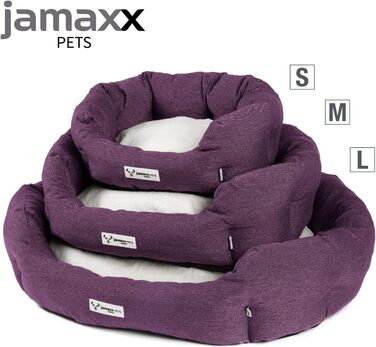 Лежак для собак JAMAXX, зручний, м'який, двостороння подушка, праний, розмір L 90x75 см, бордовий