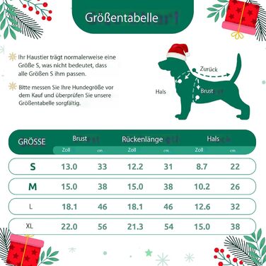 Пуловер для собак на Різдво: Костюм Святого Миколая для собак, малого, середнього та великого розміру. Червоний пуловер з повідком та отвором для хвоста. Ідеальний одяг для домашніх тварин. Розмір L.