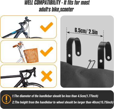 Складна корзина для велосипеда Spesh з нейлоновим внутрішнім мішком. Знімне дротяне плетіння, вантажопідйомність до 20 кг