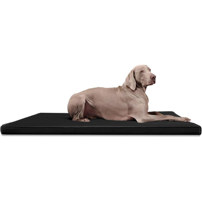 Ортопедичний лежак для собак Tierlando® Carlos Ortho-Medic, штучна шкіра, розмір XXL (150x100 см), чорний