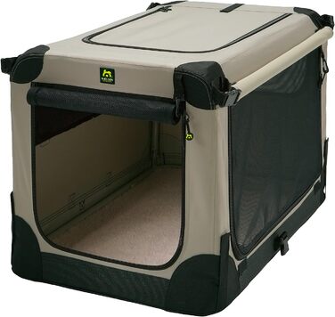 Складаний контейнер-переноска для собак Maelson Soft Kennel, бежевий, розмір S, 72x52x51 см