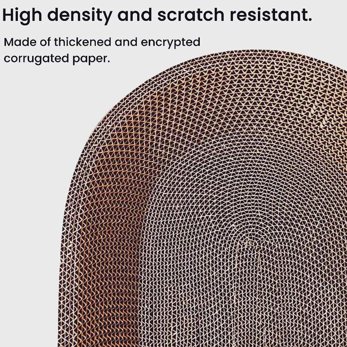 Килимок-подряпування для котів 2 шт., овал, 61 см, з м'якою лежанкою, з картону, для дому