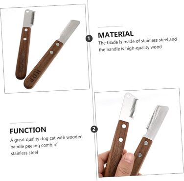 Гребінець для вичісування шерсті тварин 2St, щітка для вичісування шерсті собак і котів, з нержавіючої сталі
