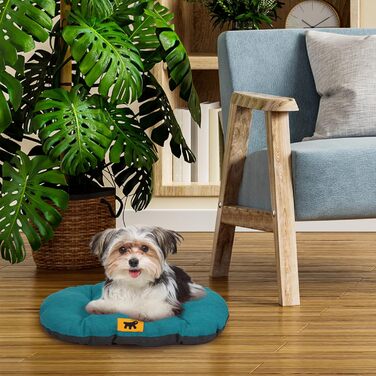 Ліжко для собак та котів Ferplast Relax, м'яке, 65 x 42 см, бавовна, блакитне