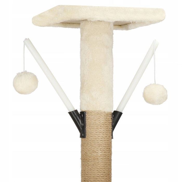 Високий ігровий комплекс для котів Springos 101: дряпачка, лежанка та стовпчик (160 см)