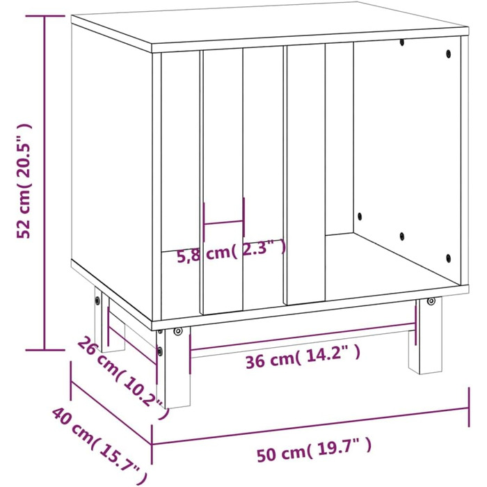 Будка для собаки з масиву сосни 50x40x52 см, медово-коричнева vidaXL