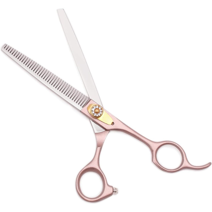 Набір професійних ножиць для собак 2 в 1: прямі та розріджуючі, ергономічні ручки, розмір 7.0 дюймів