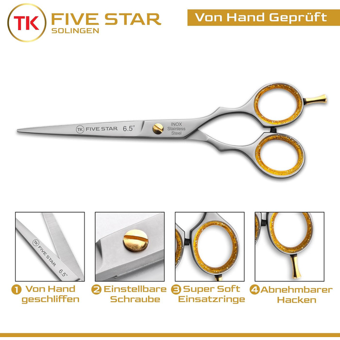 Професійна перукарська ножиці Supra Premium 7' для волосся (6 дюймів, нержавіюча сталь, сріблясте матування)