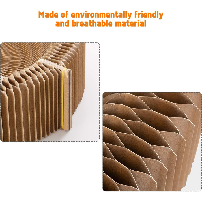 Килимок-лежанка для котів BLOSSOMLIFE: складаний картонний дім-лежанка, іграшка-когтеточка