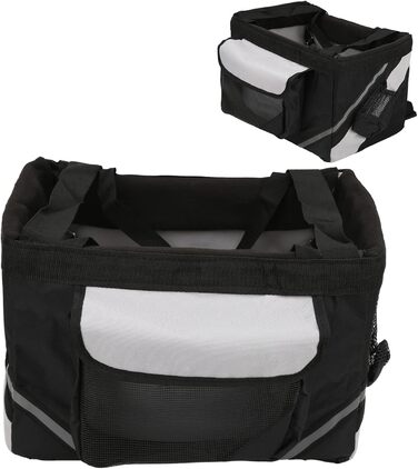 Фарбований кошик для собак, 15 x 11 x 9,8 дюймів, знімний водонепроникний велосипедний кошик-сумка, переноска для маленьких та середніх тварин, котів та собак