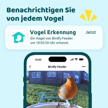 Розумна годівниця для птахів NETVUE Birdfy з камерою, Wi-Fi, нічним баченням, автоматичним записом відео, для спостереження за птахами