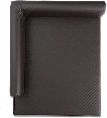 Софа-ліжко для собак Mayaadi-Home Eck, коричнева, 80x100x10 см, з штучної шкіри