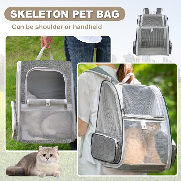 Рюкзак для транспортування домашніх тварин: переноска для кота/собаки 40x32x28 см. Підходить для котів та собак середніх та малих порід (до 5 кг).