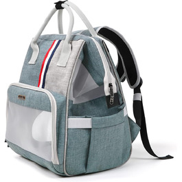 Рюкзак для кота та маленьких собак Galatée, дихаючий, зручний, для подорожей, походів, кемпінгу (світло-сірий)