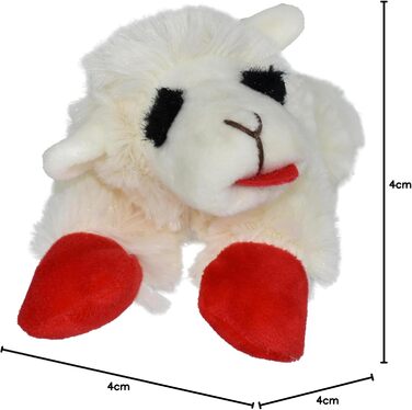Іграшка для собак MULTIPET у вигляді ягнячої відбивної, плюшева, м'яка, 17,8 см, для малих порід