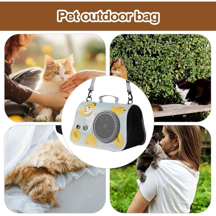 Транспортна сумка для котів, переноска для тварин – органайзер для подорожей з плечовими ременями для піших прогулянок, кемпінгу, подорожей та в дорогу