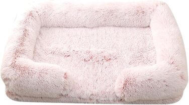 Килимок для собак великих порід, лежанка для котів середніх розмірів, класична подушка для собак, мийний, пухнастий, м'який, для балкона, дому, подорожей (Рожевий, M)
