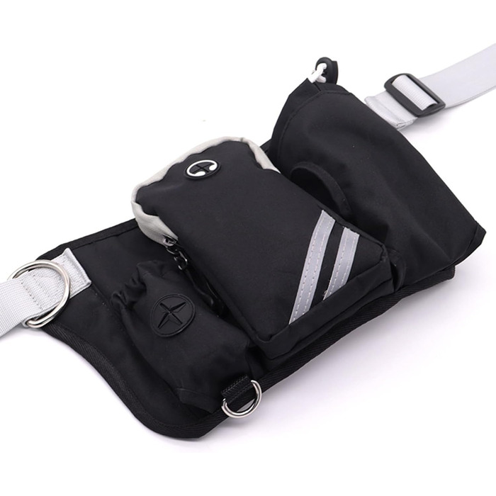 Сумка для собак, дихаюча, з регульованим поясом та кишенями на блискавці, для безручного тренування, зберігання під час бігу, походів, джогінгу, фітнесу, подорожей та щодня