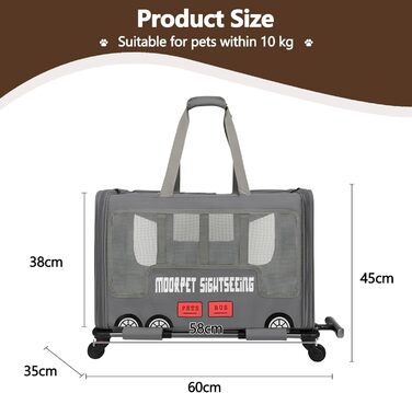 Дитяча та переносна сумка-переноска для тварин Galatée (сіра)