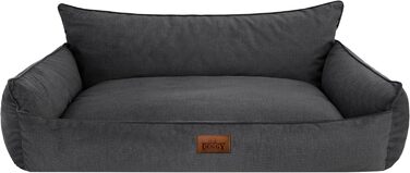 Лежанка для собак та котів, лежанка-софа, лежанка для тварин, лежанка для собак, 64 x 49 см, бежева, еко-льон