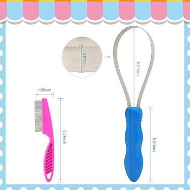 KALAMANDA Щітка для грумінгу собак та котів, двостороння, з нержавіючої сталі, з гребінцем, для грубої та тонкої шерсті, для догляду за кіньми