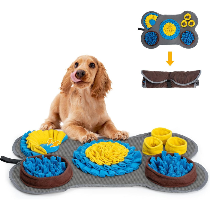 Schnüffelmatte для собак Barpor 38x58 см: інтелектуальна іграшка, килимок-шлепак для тварин, інтерактивна іграшка для собак, неслизька, міцна та придатна для прання