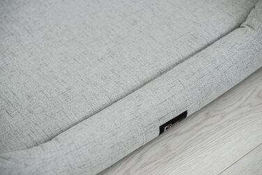 Ортопедичне ліжко для собак Bruno Grosse, середнього та малого розміру - подушка для собак, килимок для собак з тканини Aura - піна з пам'яті, м'яка, довговічна, стійка до зношування та розривів (XXL, світло-сірий)