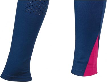 Дитячі штани для верхової їзди Kinder Reithose Comfy HKM | Легінси для верхової їзди з силіконовими колінами та двома кишенями | Cranberry та темно-синій | Розміри 104-110