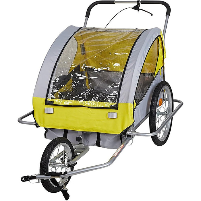 Причіп для велосипеда з собакою, для дитячої коляски, з амортизацією, світловідбивачами, вантажопідйомністю 40 кг, сірий