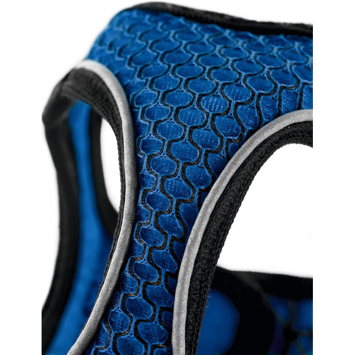 Нашийник для собак HUNTER HILO COMFORT, блакитний, XS-S, легкий, з сітчастого матеріалу, з відбиваючими елементами, для маленьких та середніх собак
