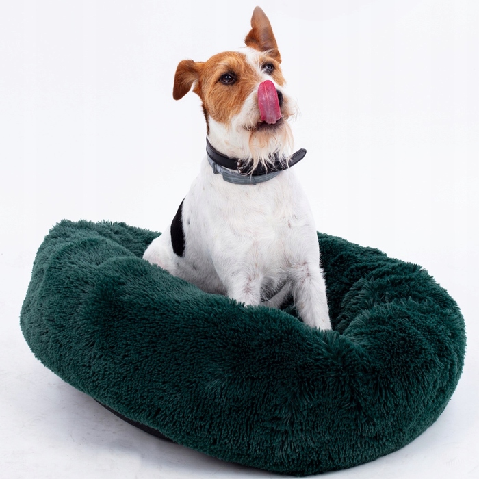 М'яке плюшеве ліжко для собак, зелене, 120 x 120 см