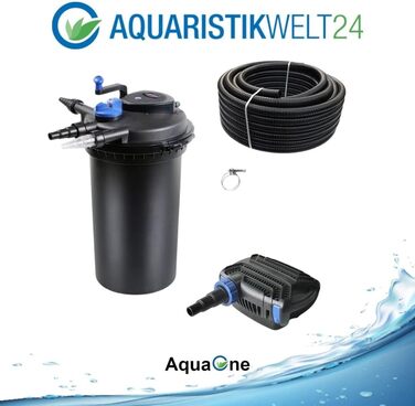 Комплект фільтрації для ставка AquaOne CPF-15000 з насосом, UV-лампою 30 Вт, для ставків до 30 000 л, фільтр, шланг