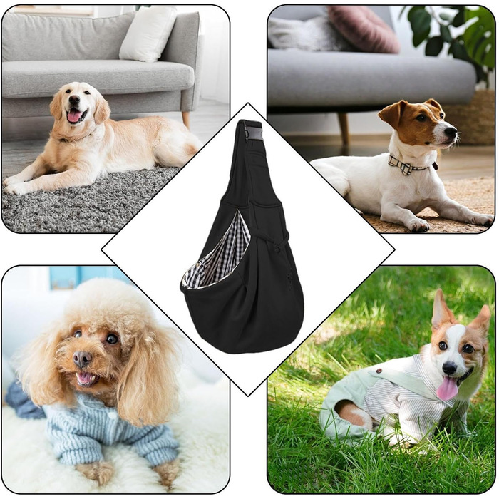 Траплячка для собак маленьких порід Yaztauho | Перекидна сумка-переноска для собак - Перекидна переноска, переноска для собак для подорожей, прогулянок на відкритому повітрі, чорного кольору