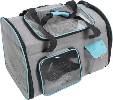 Трансформер для тварин XOYIXOYI: дихаючий рюкзак-переноска для котів та собак, велика місткість, легкий у догляді, для прогулянок на вулиці (сірий та блакитний)