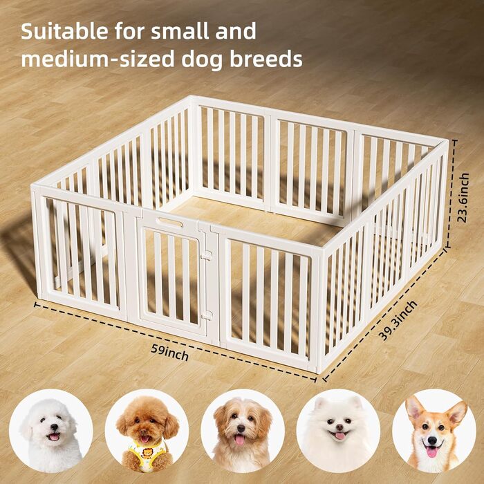 Клітка для собак LoveTail з прозорими стінками, біла, 77 см, 30.5 см, для внутрішнього та зовнішнього використання