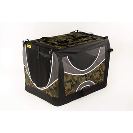Транспортний бокс для собак та котів, 91х64х64 см. Переноска для тварин, клітка для собак, переноска для подорожей (камуфляж)