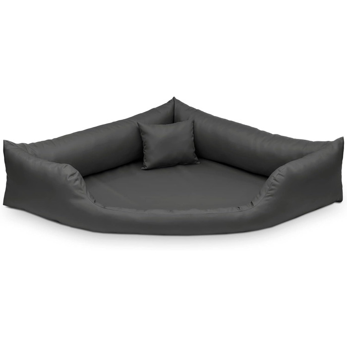 Лягу для собак Juelle Gabi L - штучна шкіра, 100x100x22 см, м'яке ліжко для середніх та великих собак