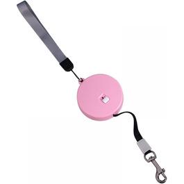 Рулетка для собак MiOYOOW, 3м автоматична поводок для маленьких собак та котів, з відбиваючим тросом, білий (рожевий)