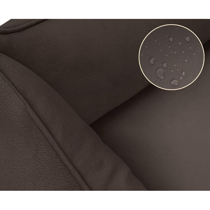 Ортопедичне ліжко для собак Knuffelwuff Oliver, розмір S, темно-коричневе | Зносостійке покриття штучної замші | Memory Foam | Водовідштовхувальне, пральне | Для суглобів, міцне, для собак маленьких та великих розмірів, 70 x 50 x 20 см, темно-коричневе