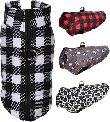 Зимова куртка для собак та котів, вітро- та водонепроникна, тепла жилетка для малих та середніх порід, для французького бульдога, бургунді, розмір S