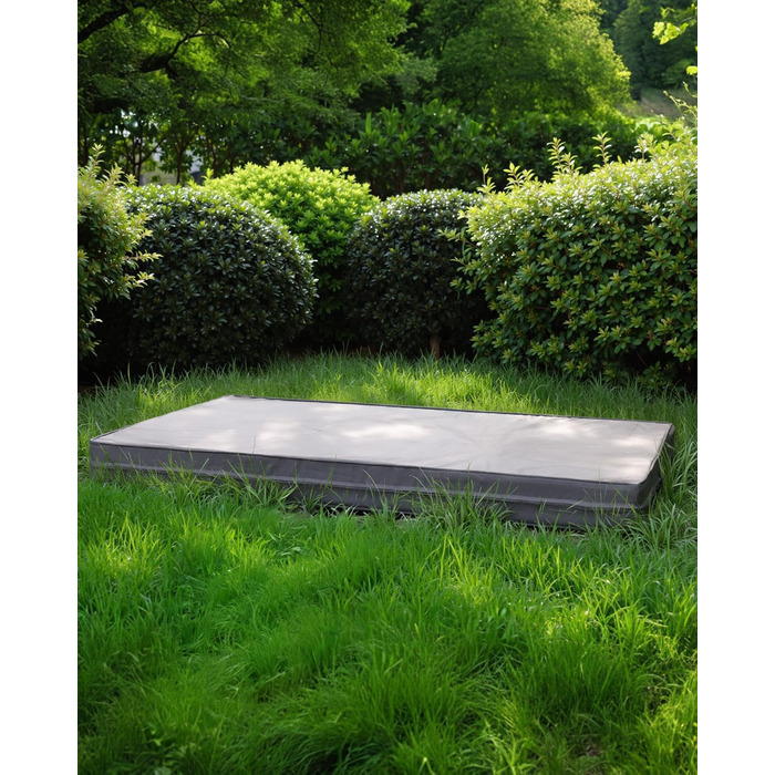 Ортопедичне ліжко для собак Favodormir, великі породи, 104x68 см, знімний чохол з екошкіри, комфортне та прохолодне для дому та вулиці, сірий колір