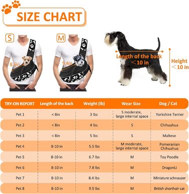 Трапельник для собак та котів, чорний, з регульованим ремінцем, для тварин до 5 кг, принт 'Лапи та кістки'