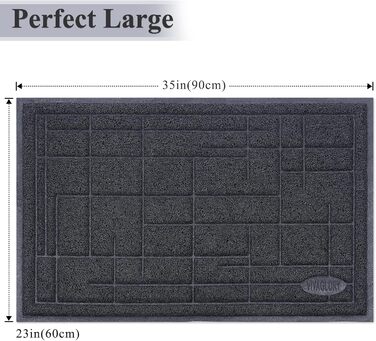 Килимок для котячого туалету VIVAGLORY, сірий, 90x60 см, миючий, для збору наповнювача