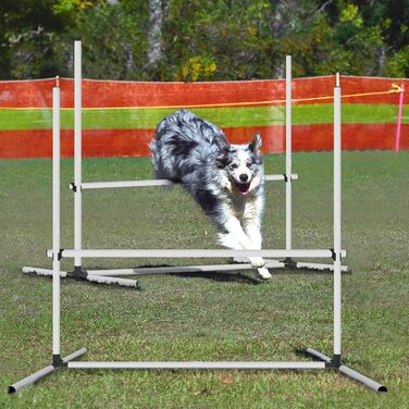 Набір для аджиліті для собак Froadp Agility Set: 4 перешкоди, регульована висота, 104x70x101 см, білий