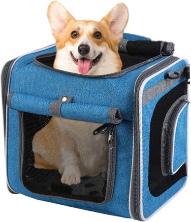 Фahrradkorb для собак – переноска для домашніх тварин, портативна, дихаюча, рюкзак для собак з вентиляцією, регульована переноска для прогулянок, подорожей, перевезення собак та котів