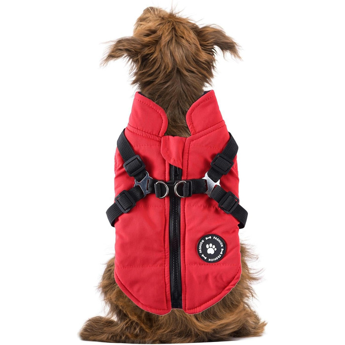 Зимовий теплий куртка для собак різних розмірів (маленьких, середніх, великих), зелений (червоний), 2XL